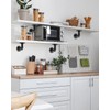 MUZIK 4 Pack Pipe Floating Shelf Bracket Heavy Duty, Black