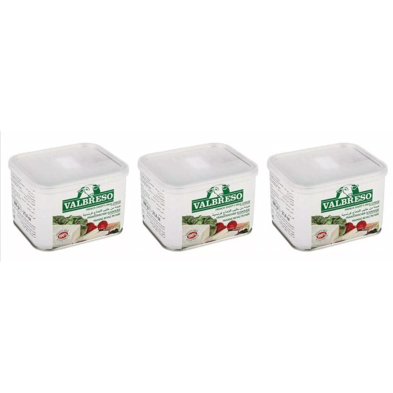 valbreso Sheep's Milk Feta Cheese 21.2oz (600g) each Tin French