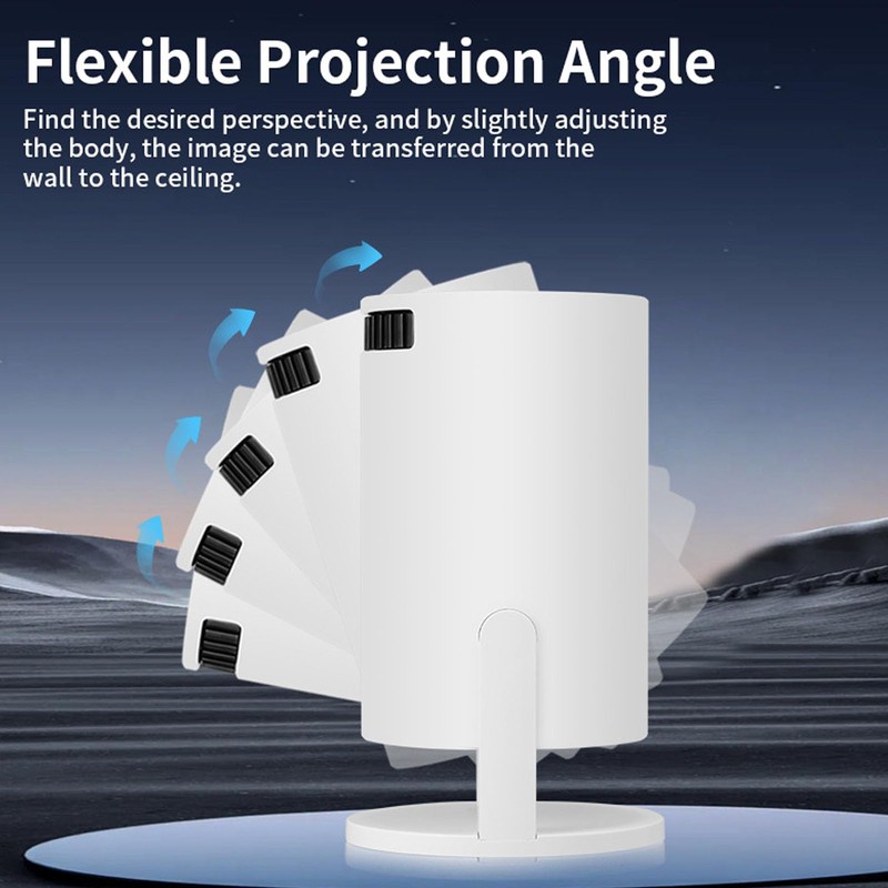 Portable Projector, 1080P Home Theater Projector with 180 Degree Rotatable,