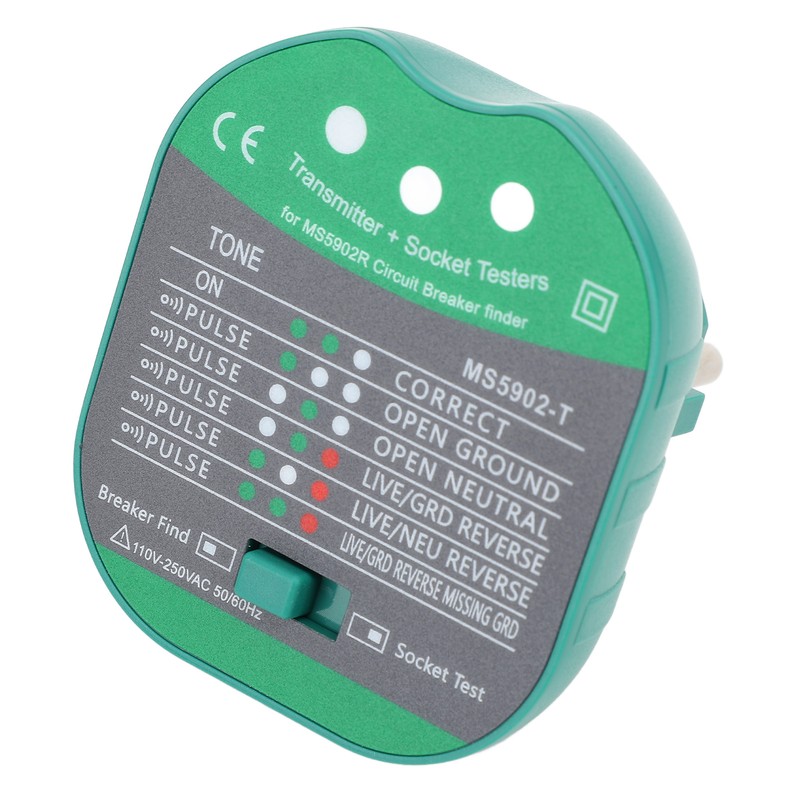 MS5902R Circuit Breaker Finder Multifunctional Fuse Socket Tester for Wall
