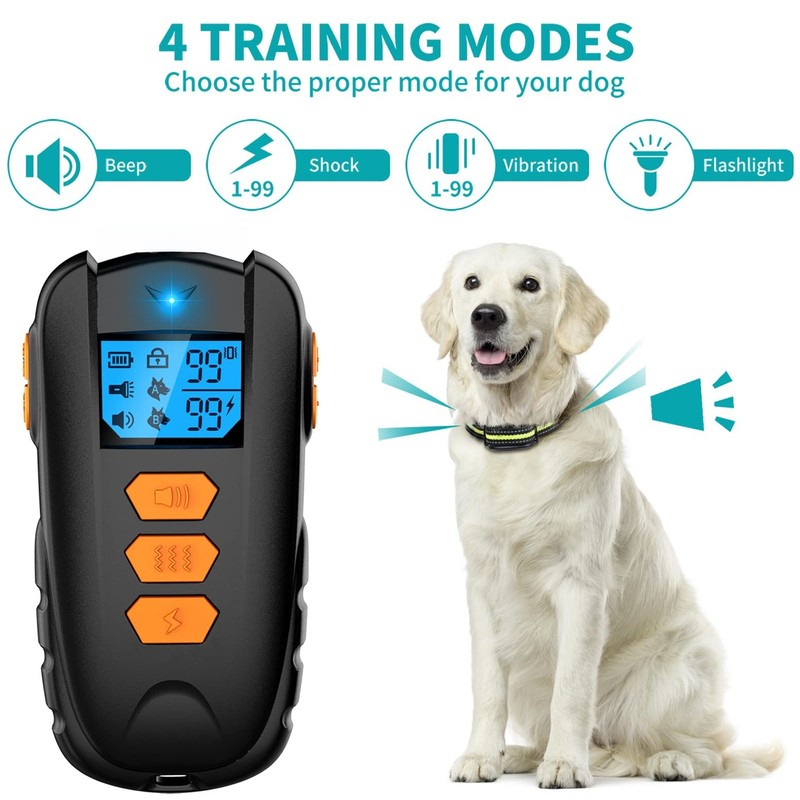 Dog Training Collar, Dog Shock Collar with 1650Ft Remote, IPX7