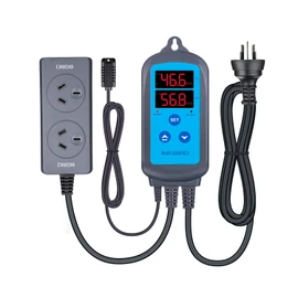 Inkbird 10A Digital Humidity Controller IHC200 Wired Outlet Dural Stage Humidistat Regulator for Pet Reptiles Aquarium Air Conditioner Dehumidifiers Humidifiers Bathroom Fans