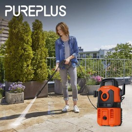 PUREPLUS 2000 PSI Electric High Pressure Washer with Adjustable Nozzle Gun Spray Hose Kit