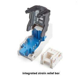 trueCABLE Cat6 Toolless Keystone Jack, Unshielded (UTP), PoE++ (4PPoE) 100W, UL Listed, ETL Verified, ANSI/TIA Certified, Modular RJ45 Female, White, 12 Pack