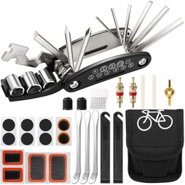 BAFAFA Bicycle Repair Kit, 16 in 1 Multifunctional Tools, Bicycle Repair Kit, Multitool Saddle Bag for Bicycle, Accessories, Ebike Kit, Mountain Bike, Gift for Cyclists