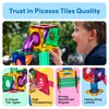 PicassoTiles 50pcs Magnetic Tiles Marble Run for Kids Race Track