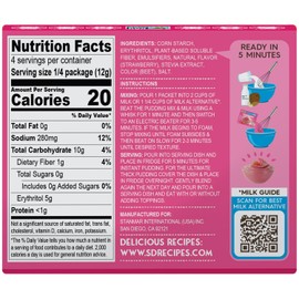Simply Desserts Strawberry Instant Pudding, Sugar-Free, 6-Pack – Healthy Dessert, Keto Snacks, Vegan & Diabetic-Friendly, Kosher, 1.7 Oz Ea