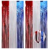 4th of July Foil Fringe Curtains, Red White Blue Streamers