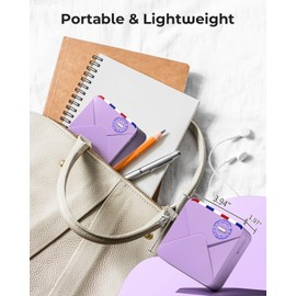 COLORWING M02S Pocket Mini Printer-Bluetooth Thermal Photo Mini Printer 300DPI,Thermal Sticker Printer for Study Notes, Photo, Organization, Gift, Compatible with iOS and Android