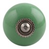 Indian Shelf 14 Pack Solid Ceramic Green Drawer Knobs for