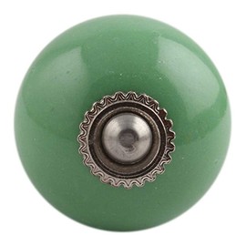 Indian Shelf 14 Pack Solid Ceramic Green Drawer Knobs for Kitchen Cabinet Hardware Decorative Door Pulls Dresser Luxury Antique