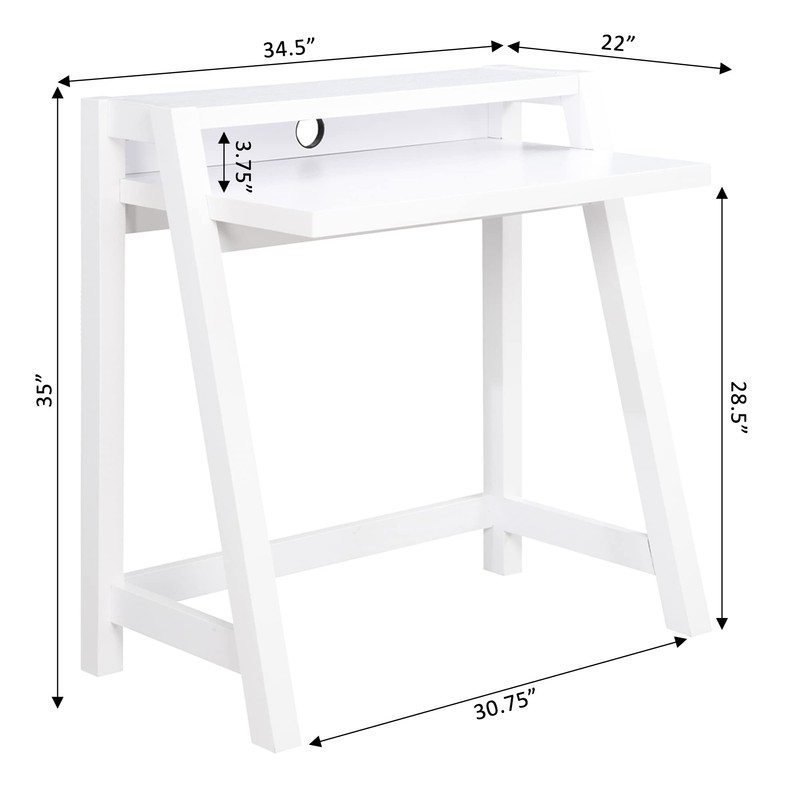 Convenience Concepts Newport Lilly Desk, White