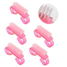 FRCOLOR 5pcs Fingernail Cleaning Brushes for Deep Nail Care Hand and Toe Scrubbing Lightweight and Portable for Kitchen Bathroom and Garden Use
