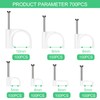 Chiluxendo Pack of 500 Round Cable Holders + 200 Square