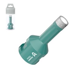 1/2 Inch (12mm) Diamond Hole Saw for Porcelain Tile & Glass - M14 Shank Core Drill Bit for Angle Grinder, Dry/Wet Hole Opener, Cuts Granite, Marble, Ceramic, Brick, Stone