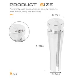 SCUARI Door Latch Cable Repair Kit,Car Accessories Door Latch Repair Kit,8 Ends Door Latch Cable Repair Kit,Aluminum Car Rear Door Lock Cable Repair Set,Door Cable Repair Kit for F150 F250 F350