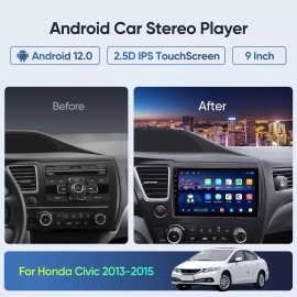 Wifi CarPlay For Honda Civic 2013 2014 2015 Android 12.0 Navi Radio Head Unit