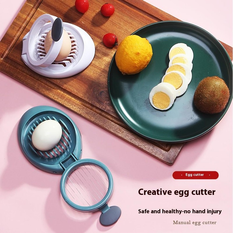 Egg Slicer, Strawberry Cutter with Stainless Steel Wire, Multifunctional Egg