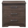 Bowery Hill Engineered Wood Contemporary 3 Drawer RTA Nightstand in