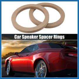 A ABSOPRO 2 Pcs 6.5" Universal Wooden Car Speaker Subwoofer Spacer Rings Item Replacement