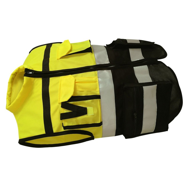 Reflective Safety Vest High Visibility Zipper Front Soft Collar Security