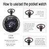 Unendlich U Men's Roman Numerals Scale Pocket Watch with Necklace