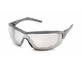 Gateway Safety 22GY0F Silverton Temple Version Safety Glass, Gray Frame- Clear in/Out Mirror FX2 Anti-Fog Lens