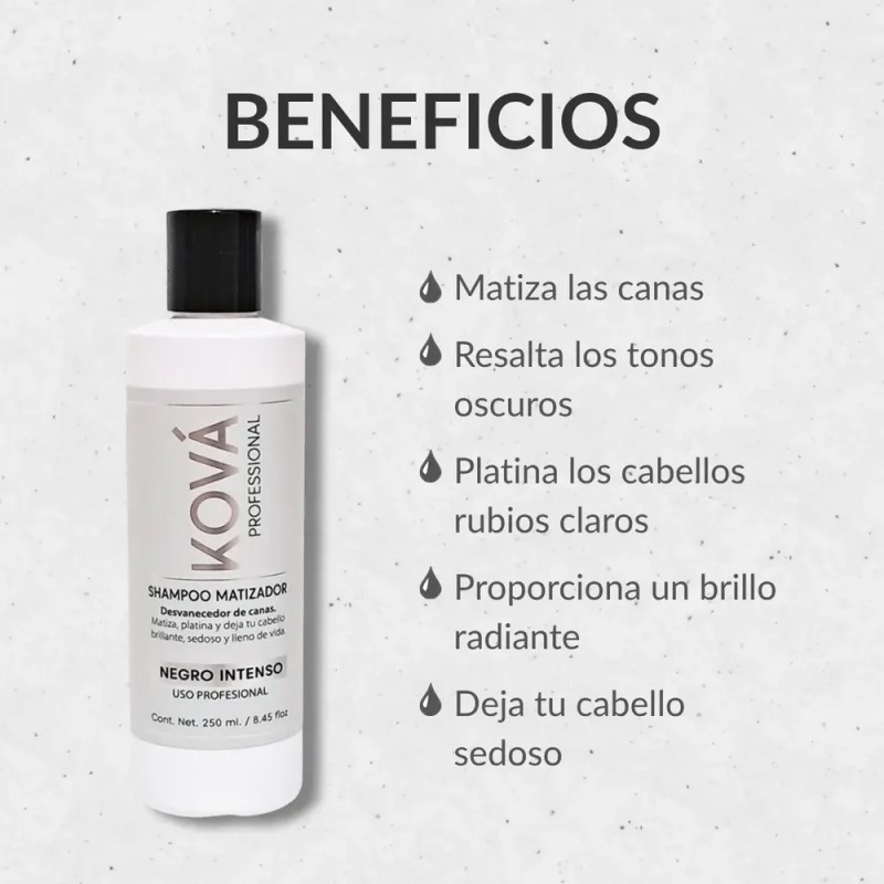 Shampoo Para Canas Negro Intenso Ková 250ml