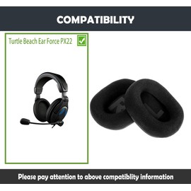 HTINDUSTRY Earpads Replacement Cushion Compatible with Turtle Beach Ear Force PX22 Headset Ear Pads with Soft Fabric&High Density Foam
