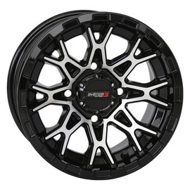 System 3 ST-6 12x7 ATV/UTV Wheel - Gloss Black (4/110) 2+5 [12S3-6011]