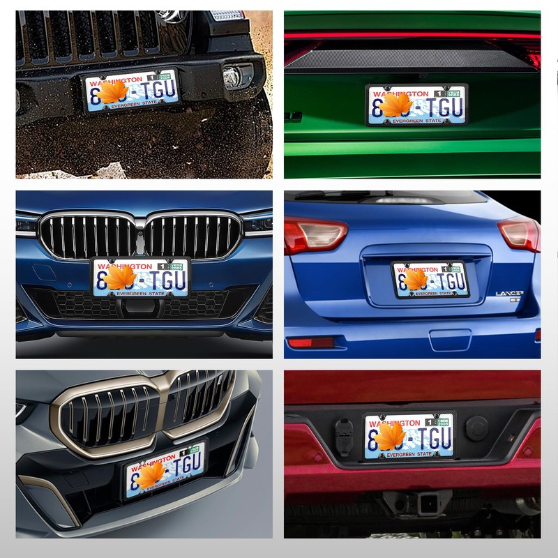 Real Carbon Fiber License Plate Frame – 1 Pack, Handcrafted
