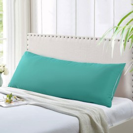Evolive Ultra Soft Microfiber Body Pillow Cover/Pillowcases 21"x54" with Hidden Zipper Closure (21"x54" Body Pillow Cover, Peacock Blue)
