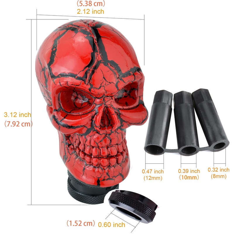 Arenbel Skeleton Racing Shift Stick Speed Knob Replacement Skull Gear