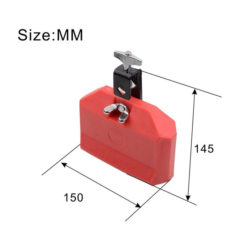 Tzong Red Drum Set Band Accompaniment Clapper Cow Bell and