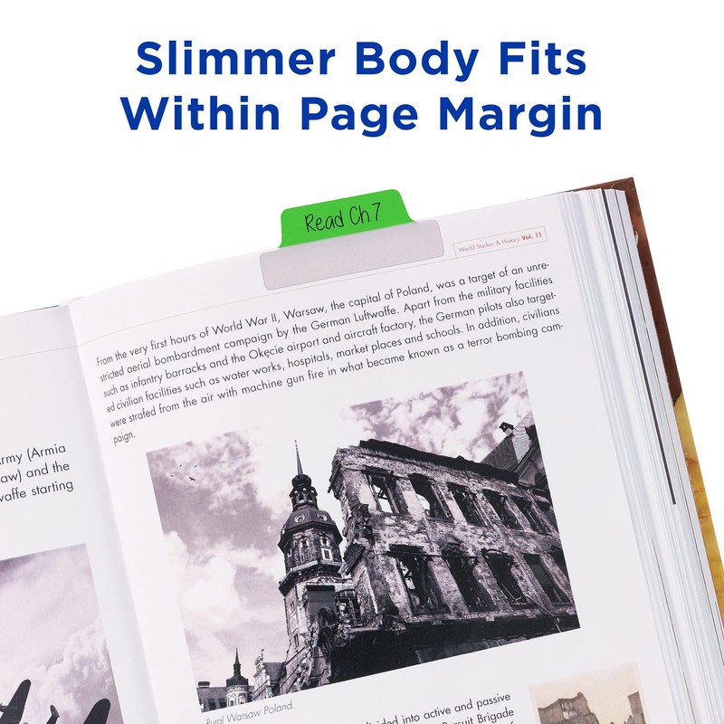 Avery Margin Ultra Tabs, 2.5" x 1", 2-Side Writable, Assorted