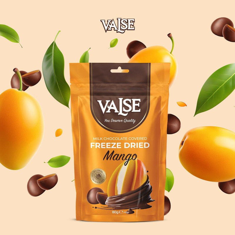 Chocolate Covered Mango, Milk Chocolate Covered Freeze Mango, 2.8 oz