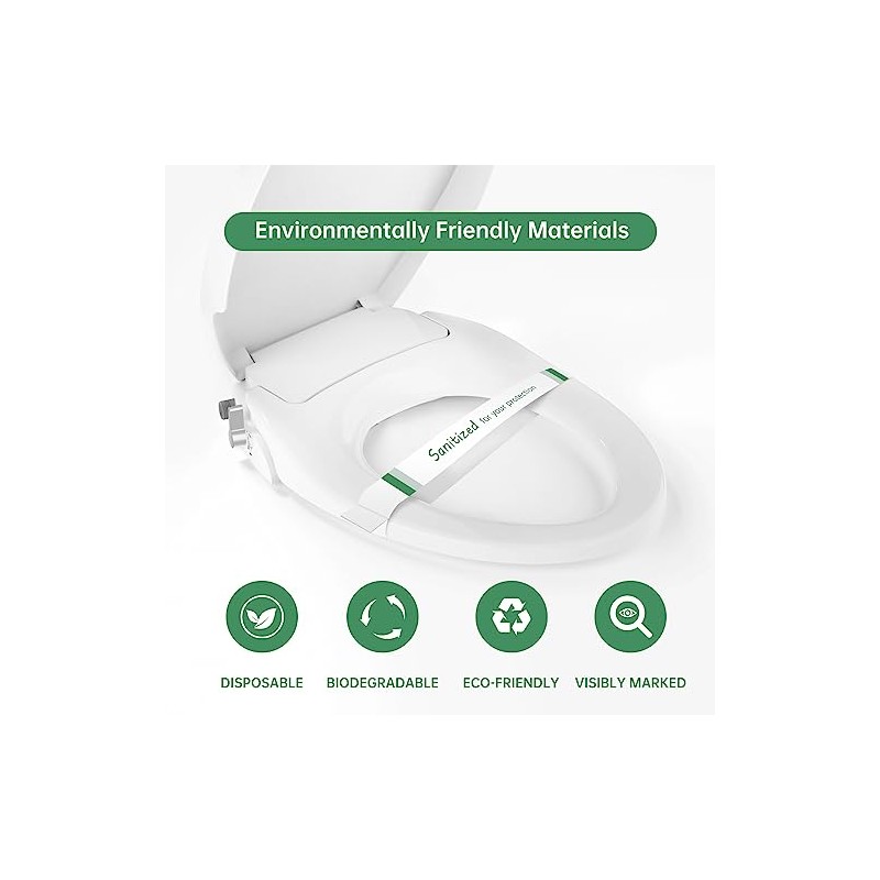 Germiwipe 500Pcs Sanitized Toilet Seat Band,Hotel Essentials, Printed Toilet Strips