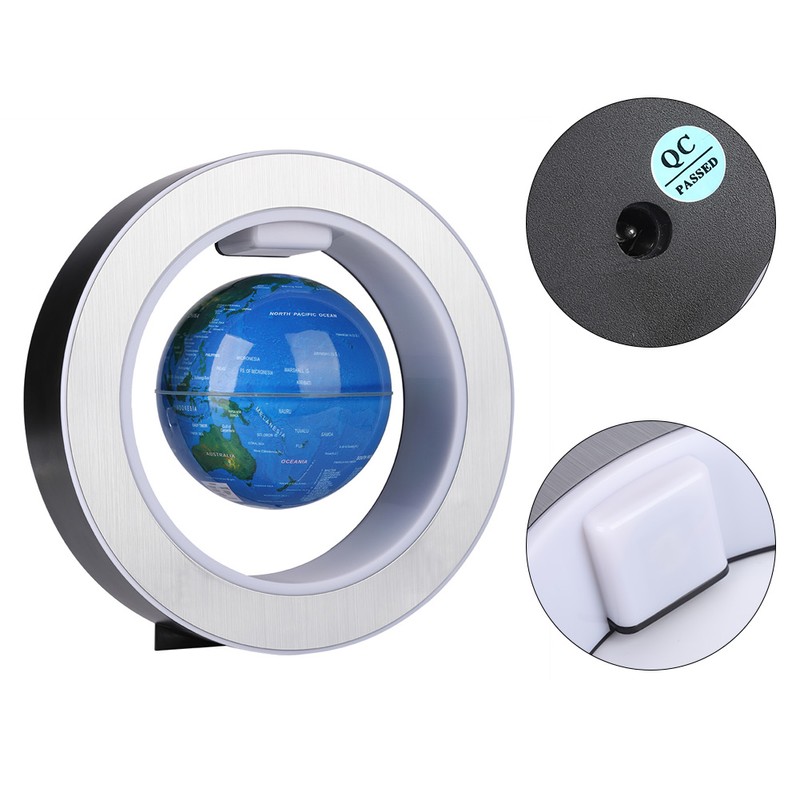 4in O Shape Magnetic Levitation Floating Globe Rotating Magnetic Globes