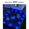 DetarZinLED 6 Packs Solar Driveway Lights Outdoor IP68 Waterproof, Blue