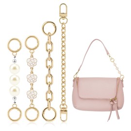 Oubaka 5Pcs Bag Extender Chain Purse Extender Chain Bag Strap Extenders Metal Chains Strap Extenders Chains Straps Replacement Extension for Purse Handbags Crossbag Shoulder Charms Making Supplies