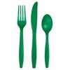 Trendware Emerald Green Plastic Assorted Cutlery, Serves 24