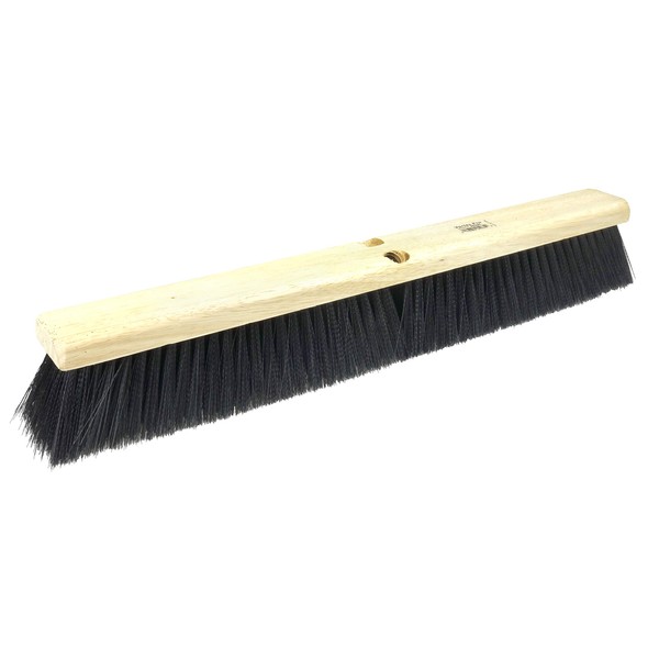 Weiler 25235 24" Vortec Pro Medium Sweep Floor Brush, Polystyrene Border With Black Polypropylene