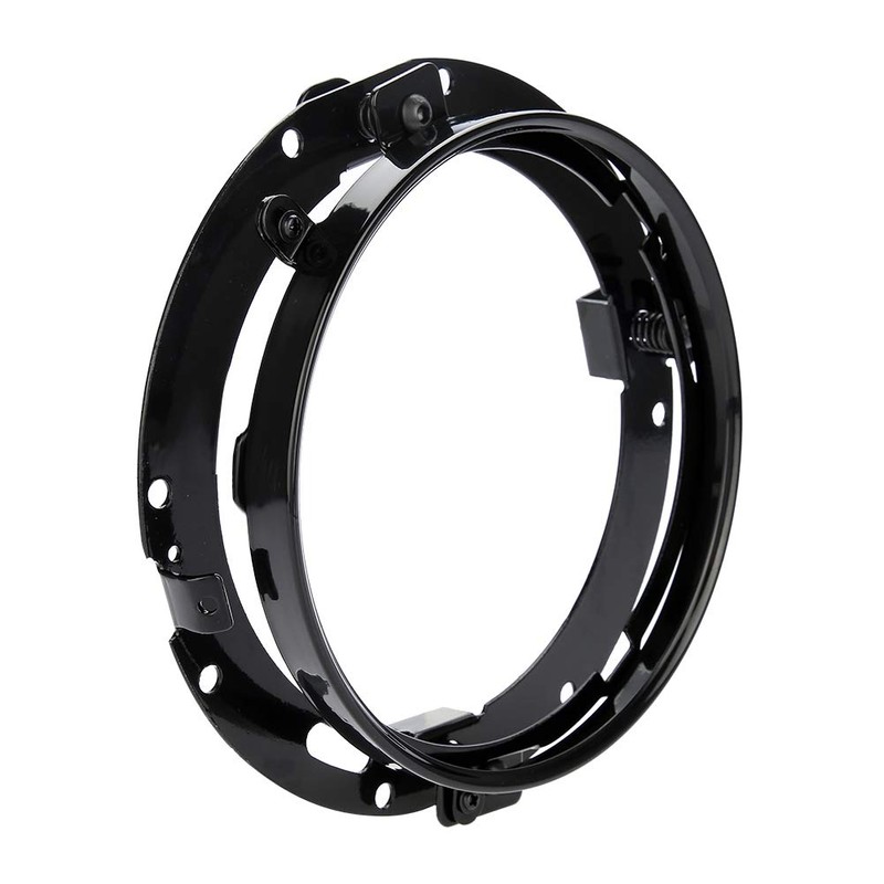 Qiilu 7 Inch Car Headlight Round Ring Mounting Bracket (Black)