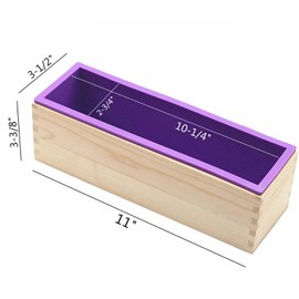 DD-life Flexible Rectangular Soap Silicone Loaf Mold Wood Box for 42oz Soap Making Supplies ¡­
