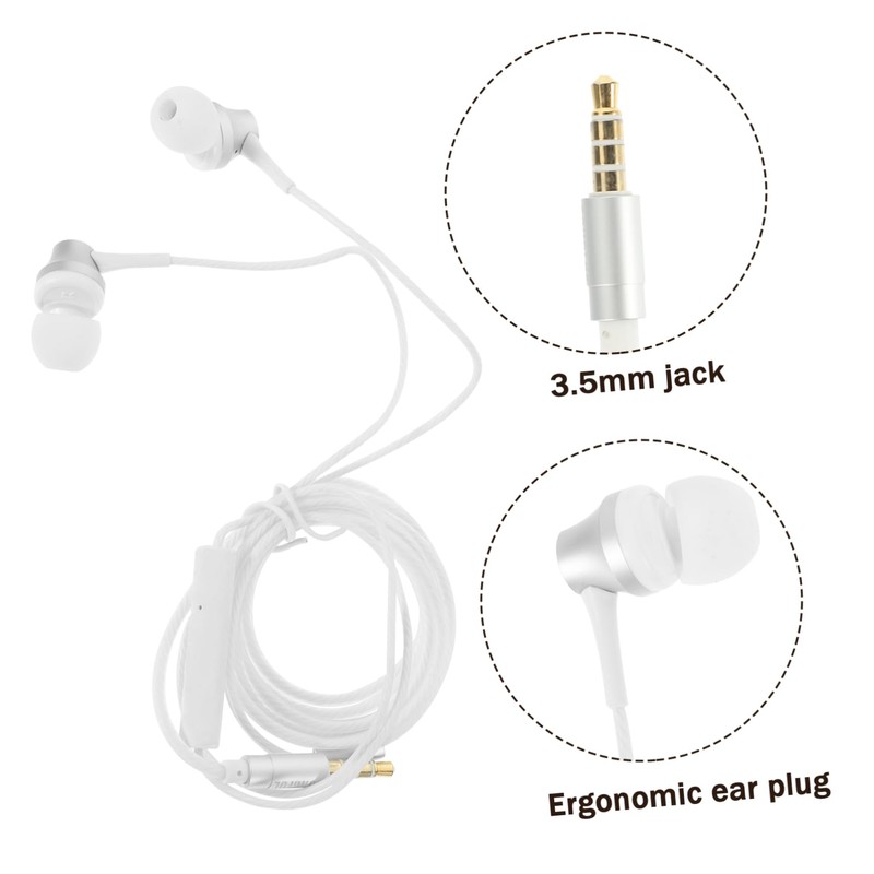 Operitacx Wired In-Ear Headphones with Jack Plug Ergonomic Design for