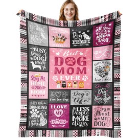 Eixiders Dog Mom Gifts Blanket, Dog Mom Gifts for Women, Best Dog Mom Gifts, Gifts for Dog Moms, Dog Lovers Gifts for Women Birthday, Dog Owners Gifts, Dog Mom Gifts Throw Blanket 50"x40"