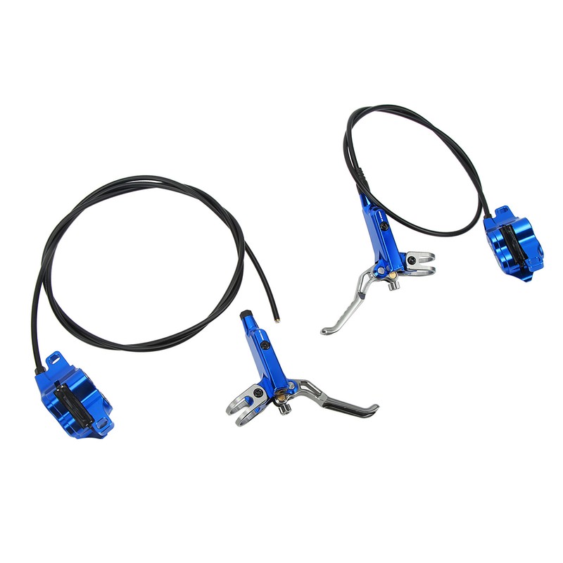 1 Pair Bicycle Hydraulic Disc Brake Four Pistons Aluminum Alloy