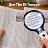 3X/45X Dual Lens Handheld Magnifying Glass with 3 LED Lights
