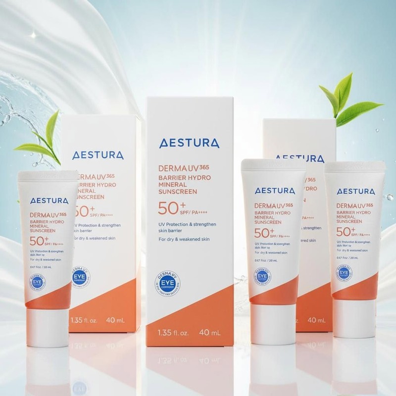 estra Aestura Derma UV365 Barrier Moisture Inorganic Sunscreen 40ml+20ml x