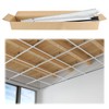 Muzata 64 Sq Ft Drop Ceiling Grid System White Complete